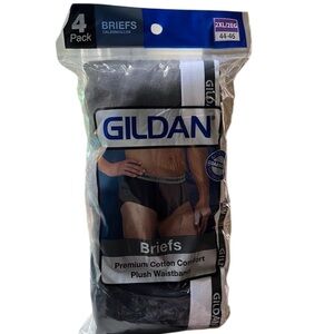 - Gildan four pack men’s briefs premium cotton plush waistband size 2XL 44…